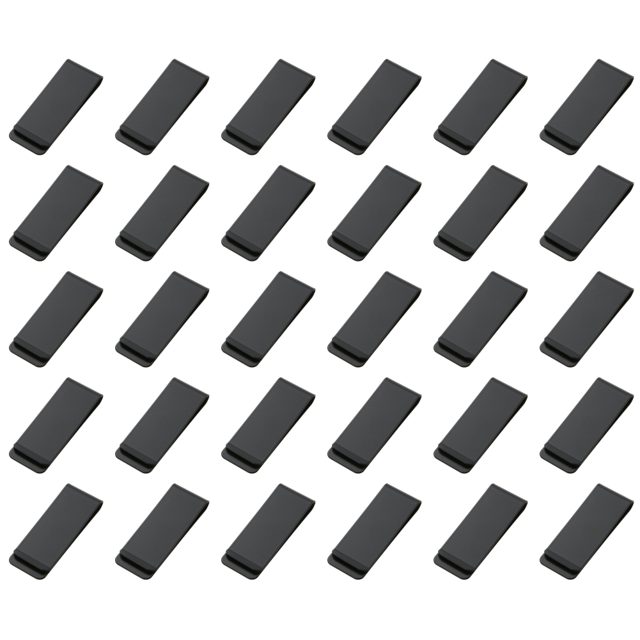 JShteea Clip Cuello Carpeta Soporte Clip Dinero Acero Inoxidable Metal (negro)