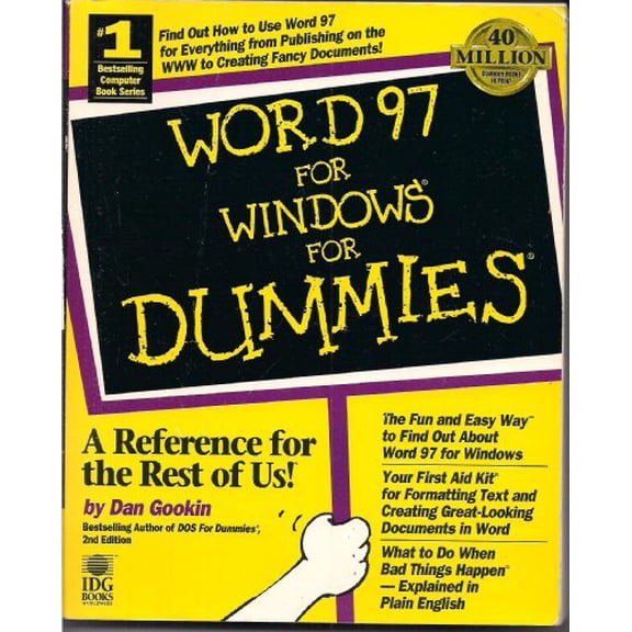 Pre-Owned Word 97 Windows for Dummies (Paperback) 076450052X 9780764500527