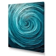 thumbnail image 2 of Designart "Spiraling Tranquil Teal Twist II" Abstract Spirals Wall Art Living Room, 2 of 7