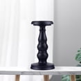 thumbnail image 4 of Candelabro de hierro retro negro, candelabro de pilar para bodas, spa, redondo y estable. METRO, 4 of 9