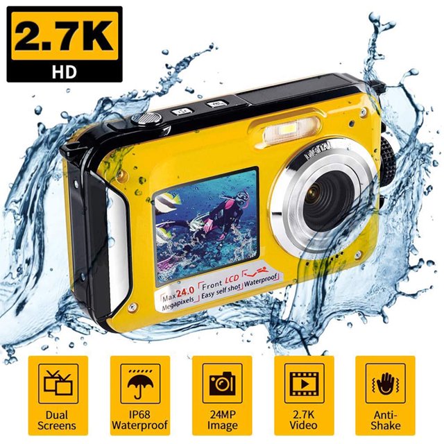 Cámara digital resistente al agua antivibración 1080P HD 2.4MP Grabadora de video subacuática Universal Accesorios Electrónicos