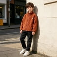 thumbnail image 5 of Boys Girls Sherpa Fleece Jacket Full-Zip Fuzzy Fleece Sweatshirt Kid Toddler Windproof Coat Soft Winter Jacket Thick Raincoat, 5 of 7