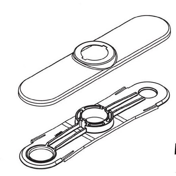 Moen Escutcheon and Gasket Kit for Moen Kitchen Faucets, Matte Black, 123244BL