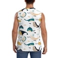 thumbnail image 4 of Haiem Men's Cute Whale Print Tank Tops Summer Sleeveless Cut Off Workout T-Shirts Fitness Vest Athletic Undershirts-Medium, 4 of 8