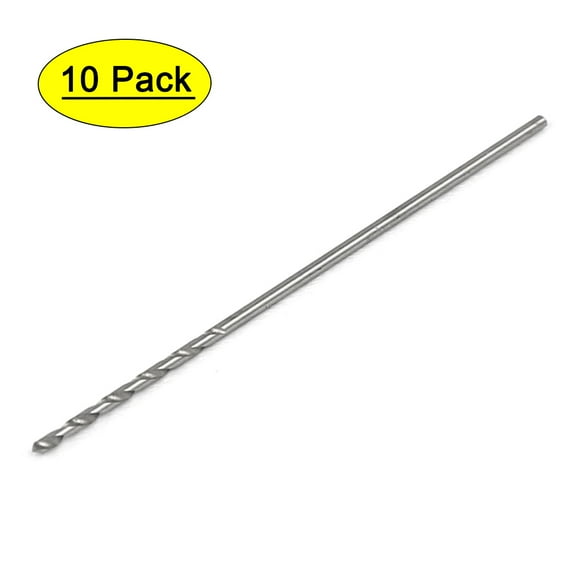 0.65mm Drilling Dia 30mm Length HSS Straight Shank Twist Drill Bit 10pcs