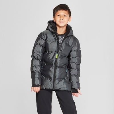C9 Champion Boys' Puff Jacket - Reflective Black - (Small 6/7)