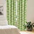thumbnail image 2 of Ambesonne Flower Window Curtains, Chameleons on Branches, Each 28" W x 63" L, Mustard Cream Green, 2 of 4