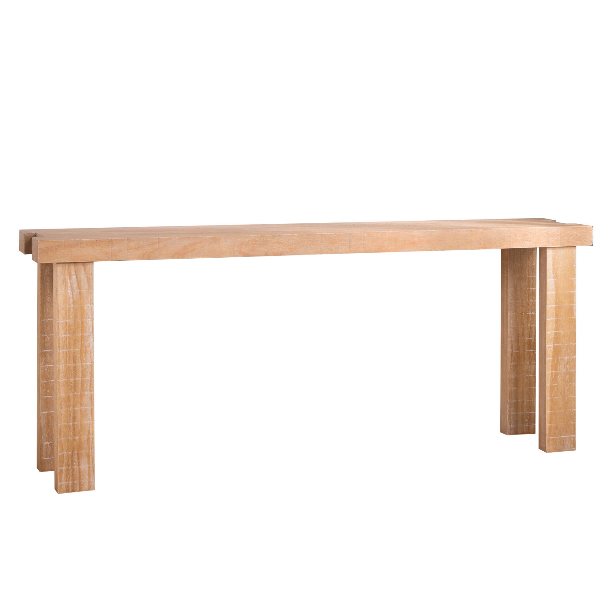 MDQMD 77.2'' Wood Console Table for Entrywya,Minimalist Sofa Table with Natural Wood Finish for Living Room,Hallwa