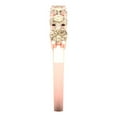 thumbnail image 4 of 1.19 ctw Wedding Band for Women - 14K Rose Gold Natural Morganite Stackable Eternity Ring, 4 of 6