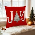 thumbnail image 6 of Xuniizn Christmas Pillow Covers 18x18 inch Xmas Decorations Soft Plush Faux Fur Wool Christmas Throw Pillow Cases Winter Holiday Decor for Sofa Living Room, 6 of 7