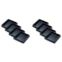8Pcs Anti-Slip Furniture Pads- 2.5x2.5In Square Rubber Anti Skid Caster Cups, Leg Coasters-Couch, Chair, Bed Stoppers