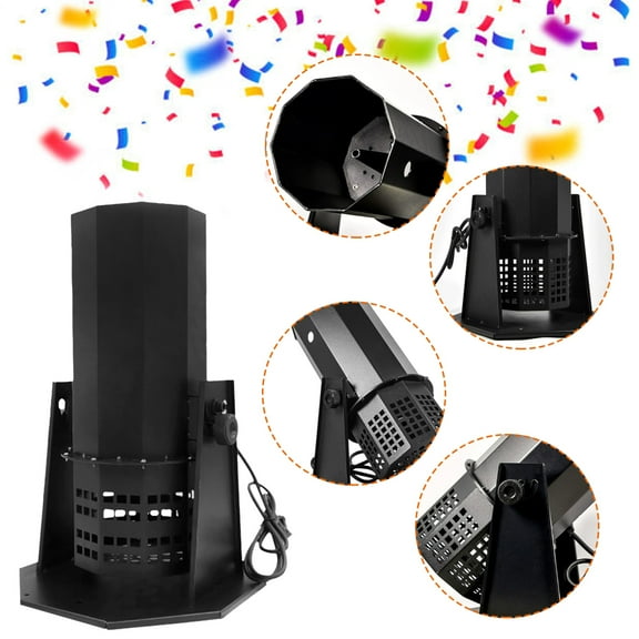 Flylapdo Electric Confetti Cannon Machine, 1500W Remote-Control Confetti Popper, 26.2-32.8ft Spray Height for Weddings and Disco Shows