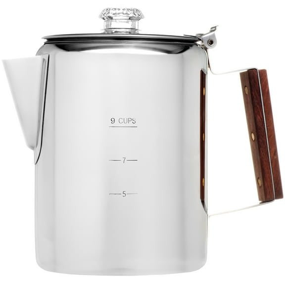 COLETTI Bozeman Coffee Percolator - Camping Coffee Pot – Percolator Coffee Pot for Campfire or Stove Top Coffee Making – 9 CUP