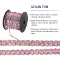 thumbnail image 4 of Uxcell 200 Yards x 0.16 Inch Flat Sequin Strip Laser Sequins Fabric Paillette Spangle Sequins Trim Bling Light Pink, 4 of 5