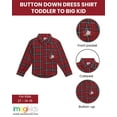 thumbnail image 3 of Disney Mickey Mouse Flannel Button Down Dress Shirt Plaid Toddler to Big Kid, 3 of 5