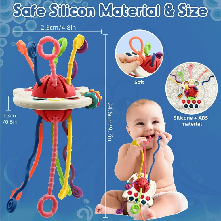 AiTuiTui Sensory Montessori Baby Toys 6 to 12 Months, Toddler Travel Toys  for 1 2 Year Old Boy Girl Birthday Gifts, Soft Pull String Fidget  Educational Learning Bath Toys for 9 10 18 Months Infant - Yahoo Shopping
