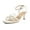 White, variant on XYD Women Kitten Low Heel Sandals Bowknots Square Open Toe Ankle Strap Summer Casual Dress Shoes Size 7 Orange