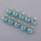 thumbnail image 3 of 10 piezas de 16 mm abalorios de de cristal colgantes con pequeñas de de imitación interior para coll - Azul claro Gloria pendientes encantos fabricación de joyas, 3 of 9