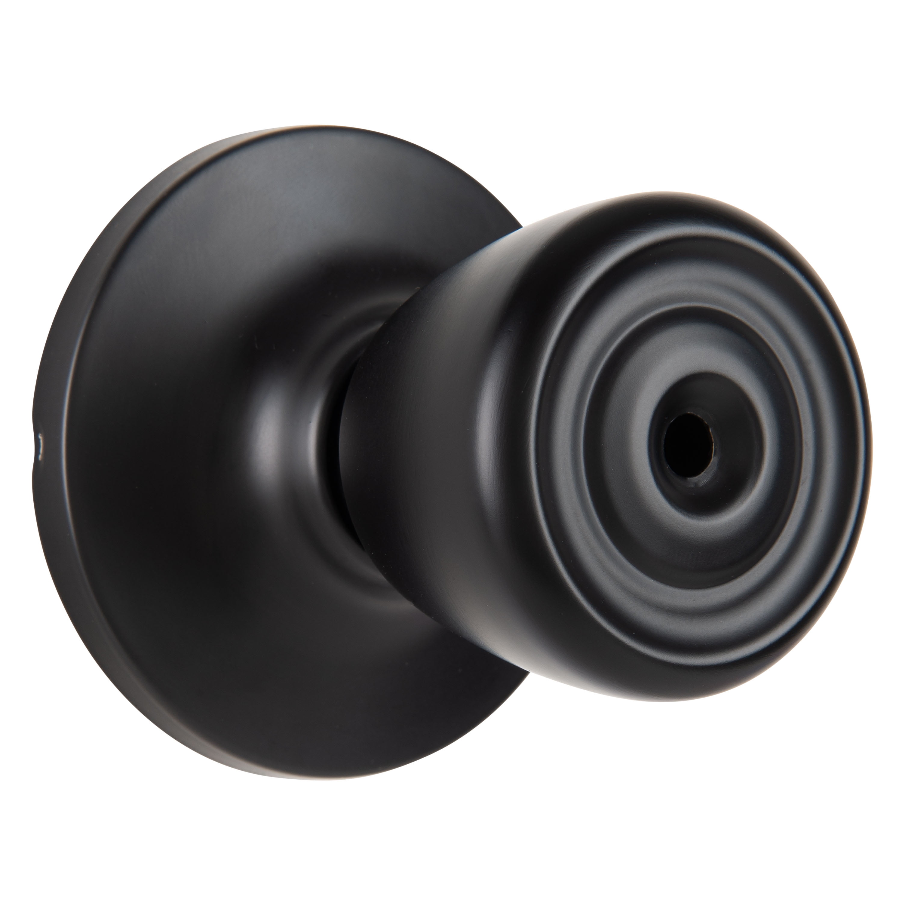 (2 pack) Brinks Interior Locking Privacy Tulip Style Doorknob, Matte Black Finish