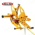 thumbnail image 4 of Arashi (Version 2.0) Adjustable Racing Rearsets for KAWASAKI NINJA ZX10R ZX1000 2006 2007 Motorcycle Accessories Foot Pegs Footrests Rear Set ZX-10R Gold, 4 of 6