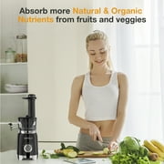 ORFELD Juicer Machine for Fruits and Vegetables, Easy Clean Masticating Cold Press Juicer Maker & Extractor
