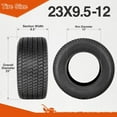 thumbnail image 4 of HALBERD 23x9.50-12 Lawn Mower Tires 4PR Turf Saver Lawn & Garden Tires for Garden Tractor Riding Mower Set of 2, 4 of 6