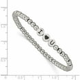 thumbnail image 3 of Stainless Steel Antiqued And Polished I Heart U Stretch Bracelet Made In China -Jewelry By Sweet Pea, 3 of 6
