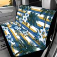 thumbnail image 2 of CHAQLIN Tropical Floral Stripe Print Back Bench Protectors for Men, 2 Pcs Car Rear Seat Protectors Stretch Non-Slip Rear Bench Seat Cover, 2 of 7