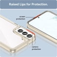 thumbnail image 5 of Case for Samsung Galaxy S22 Case Slim Dropproof [Defend from Drop/Scratch/Slip/Fingerprint] Clear Acrylic Hard Back Soft TPU Bumper Hybrid Phone Cover for Samsung S22-Crystal Black, 5 of 14