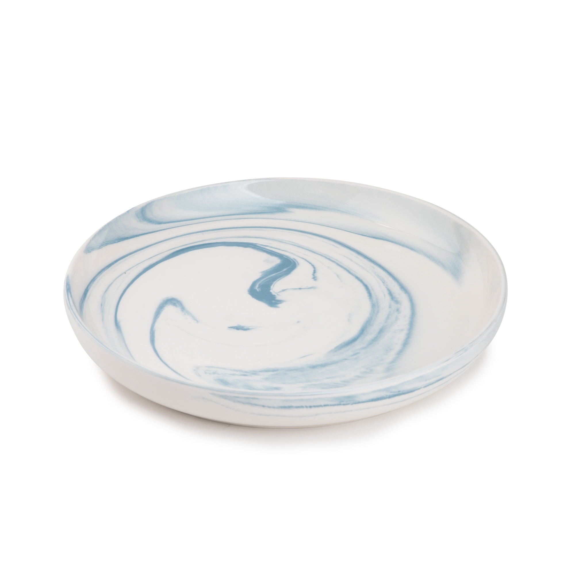 (2 pack) Thyme & Table Blue Marble 12-Piece Ceramic Dinnerware Set