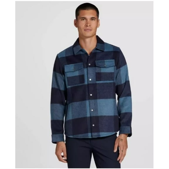 VRST Men's Wool Blend Plaid Shirt Jacket Size S