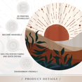 thumbnail image 5 of Abstract Minimalist Shower Curtain Sunset Mountain Mid Century Sun Modern Bathroom Curtain Rustic Geometric Brown Orange 72Wx72L Inch Bath Accessories Art Home Decor Fabric Waterproof, 5 of 6