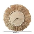 thumbnail image 5 of Reloj de pared grande de estilo nórdico con agujas de paja, hecho a mano, 5 of 5