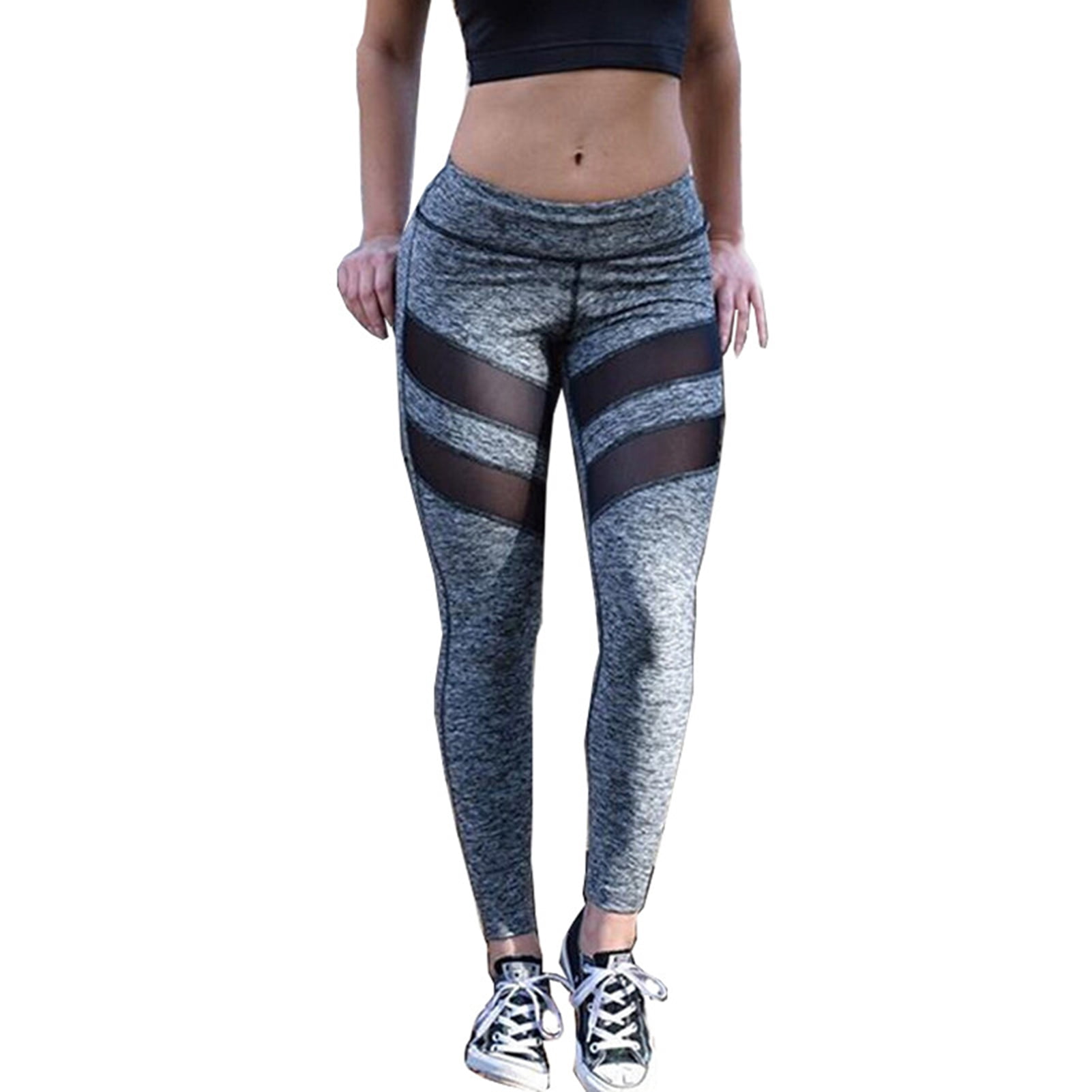 Dream Lifestyle Women Leggings Mesh See Through Summer Slim Stretchy Workout  Pants for Sports 