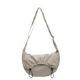thumbnail image 1 of Bolso cruzado de media luna para mujer Bolso de media luna de nailon con cordón Bolso bandolera simple, 1 of 9
