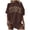 Brown, variant on Womens Summer Tops Plus Size Casual Loose Letter Print Comfortable and Stylish Graphic Shirts for Women Brown L