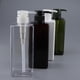 thumbnail image 4 of Botellas cuadradas de plástico PET vacías rellenables de 650 ml para baño y cocina. Marron oscuro, 4 of 9