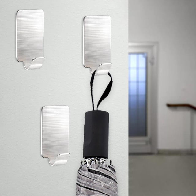 Ganchos Adhesivos Yotijar de Acero Inoxidable Impermeables 12 PCS