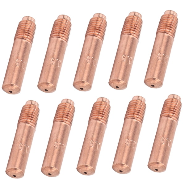 Boquillas de Cobre, Boquilla conductora de 10 piezas, superficie lisa resistente a la corrosión de 0.9 mm para la pistola de soldadoura de soldado Electónica industrial