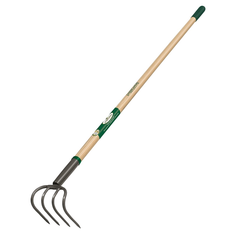 1866557,GARDEN 4 TINE ,54" WOOD LACQUERED HANDLE