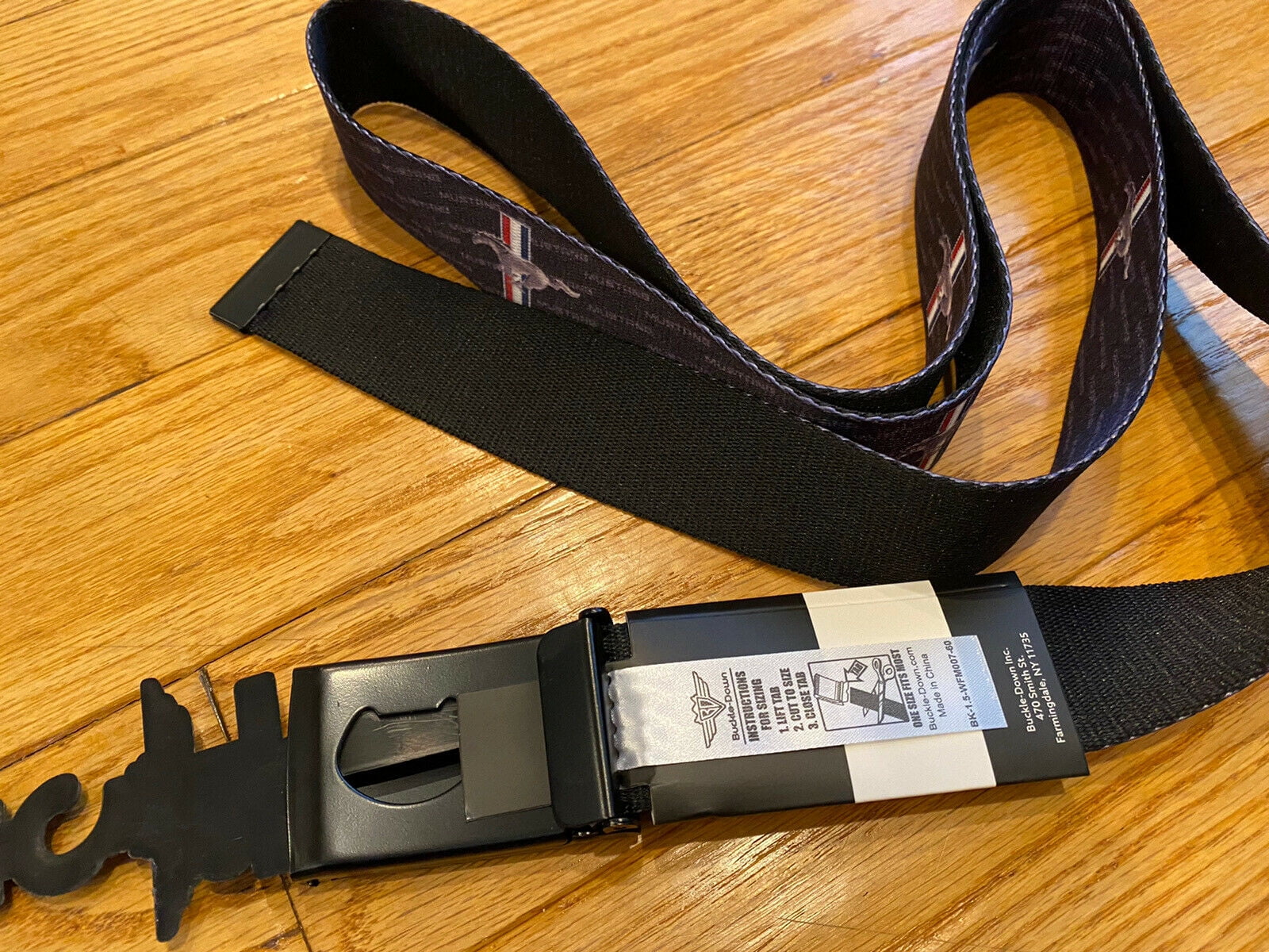 【U LAN】Deli Waist Buckle Crop Mustang Buckle-Down Reversible Web Belt Ford MUSTANG Bottle Opener