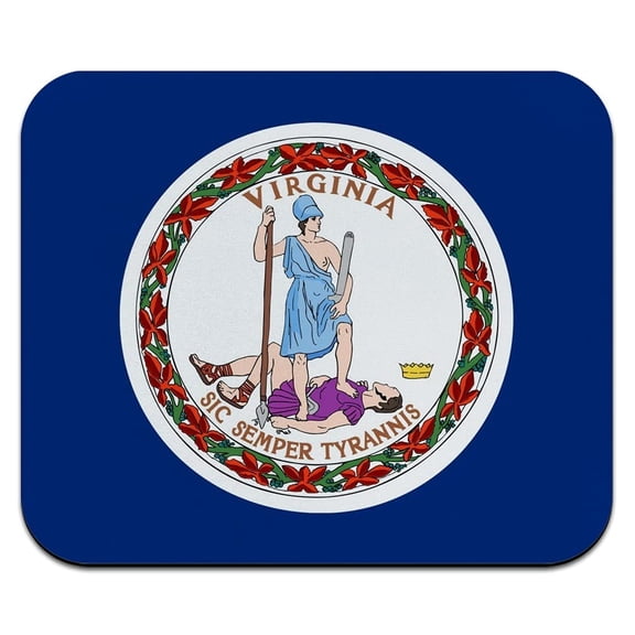 Virginia State Flag Low Profile Thin Mouse Pad Mousepad