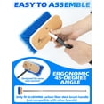 thumbnail image 3 of BLUEWING 8in Deck Brush Head with Hard Bristle Marine Scrubbing Washing Brush Outdoor Boat Cleaning Tools, Blue, 3 of 7