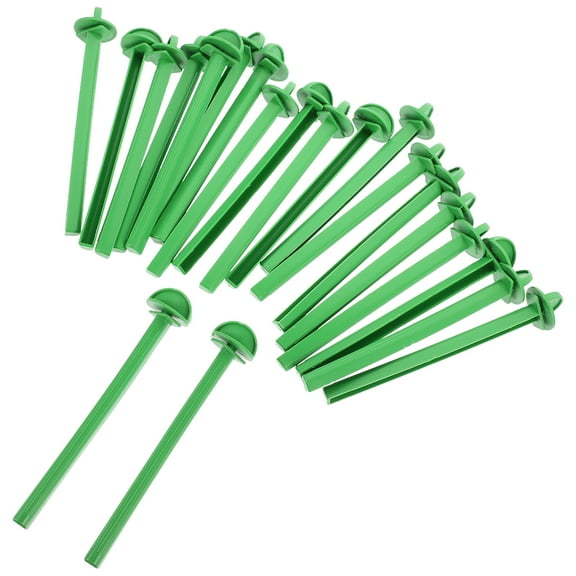 50 Pcs Bird Feeders Bird Plastic Pole Bird Nail Trimming Perch 16.5X3X3CM Green