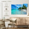 thumbnail image 5 of Elephant Stock Maldives Beach Coast Wall Art - Horizontal Multi Panel Canvas - Living Room Wall Decor - Beach Multi Panel - Blue And Beige Decor - 38" x 24", 5 of 8