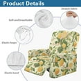 thumbnail image 5 of Xixirimido Vintage Lemon & Floral Recliner Chair Cover, 4-Pieces Stretch Recliner Covers for Recliner Chair Soft Reclining Chair Slipcover Furniture Protector for Pets Kids, 5 of 8