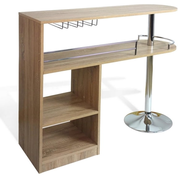 Kitchen Cocktail Bar Table - Oak