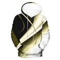 thumbnail image 4 of Miluxas Men's hooded bathroom light and shadow printed pullover long sleeved shirt Yellow, 4 of 6
