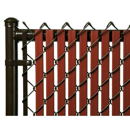 Redwood 6ft Tube Slat for Chain Link Fence (Best Stain For Redwood Fence)