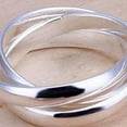 thumbnail image 6 of Opolski Elegant Triple Circle Ring Silver 925 Sterling Silver Plated Sizes 6-9, 6 of 6